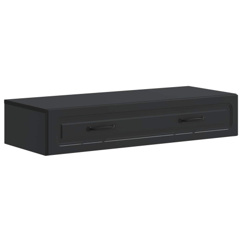vidaXL Väggmonterad sidobord Svart 87,5 x 34,5 x 17 cm Konstruerat trä