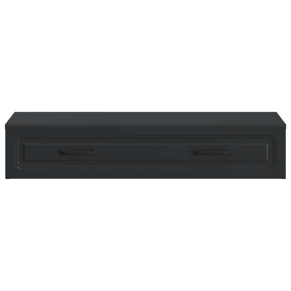 Produktbild för Väggmonterad sidobord Svart 87,5 x 34,5 x 17 cm Konstruerat trä