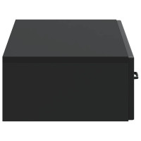 Produktbild för Väggmonterad sidobord Svart 87,5 x 34,5 x 17 cm Konstruerat trä