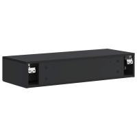 Produktbild för Väggmonterad sidobord Svart 87,5 x 34,5 x 17 cm Konstruerat trä