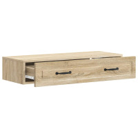 Produktbild för Väggmonterad sidobord Sonoma-ek 87,5 x 34,5 x 17 cm