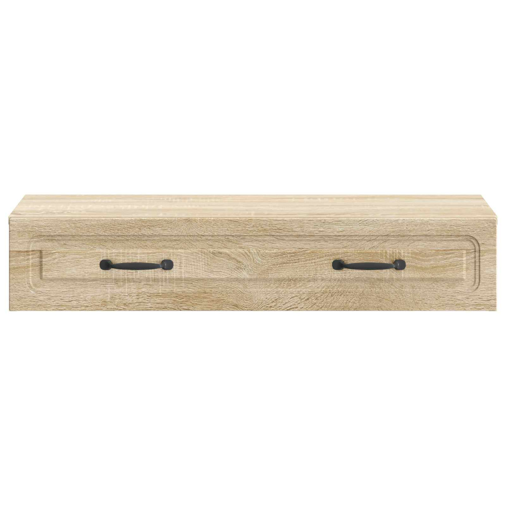 Produktbild för Väggmonterad sidobord Sonoma-ek 87,5 x 34,5 x 17 cm