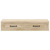Produktbild för Väggmonterad sidobord Sonoma-ek 87,5 x 34,5 x 17 cm
