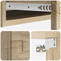 Produktbild för Väggmonterad sidobord Sonoma-ek 87,5 x 34,5 x 17 cm
