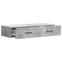 Produktbild för Väggmonterad sidobord Betonggrå 87,5 x 34,5 x 17 cm