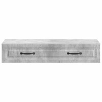 Produktbild för Väggmonterad sidobord Betonggrå 87,5 x 34,5 x 17 cm