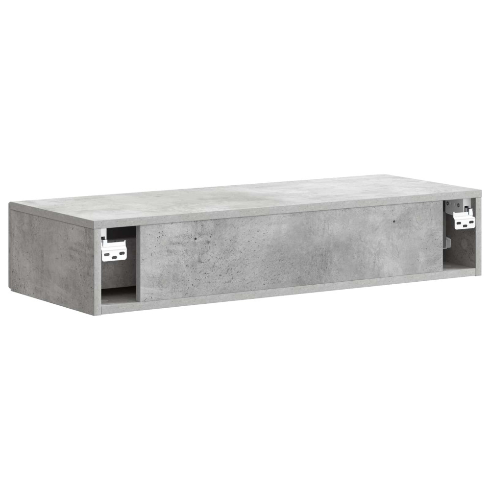 Produktbild för Väggmonterad sidobord Betonggrå 87,5 x 34,5 x 17 cm