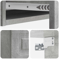 Produktbild för Väggmonterad sidobord Betonggrå 87,5 x 34,5 x 17 cm
