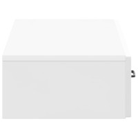 Produktbild för Väggmonterad sidobord Vit högglans 87,5 x 34,5 x 17 cm