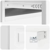 Produktbild för Väggmonterad sidobord Vit högglans 87,5 x 34,5 x 17 cm