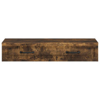 Produktbild för Väggmonterad sidobord Rökt ek 87,5 x 34,5 x 17 cm