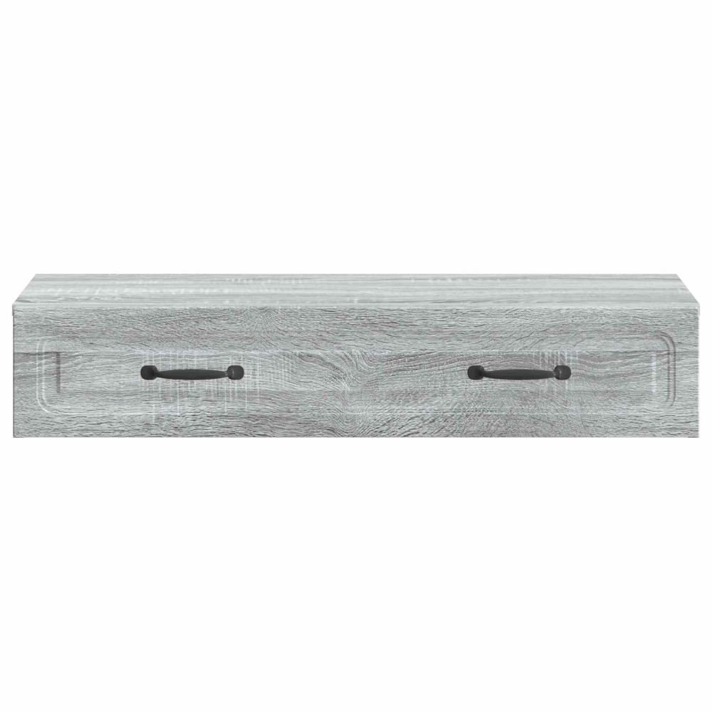 Produktbild för Väggmonterad sidobord Grå sonoma-ek 87,5 x 34,5 x 17 cm