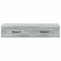 Produktbild för Väggmonterad sidobord Grå sonoma-ek 87,5 x 34,5 x 17 cm