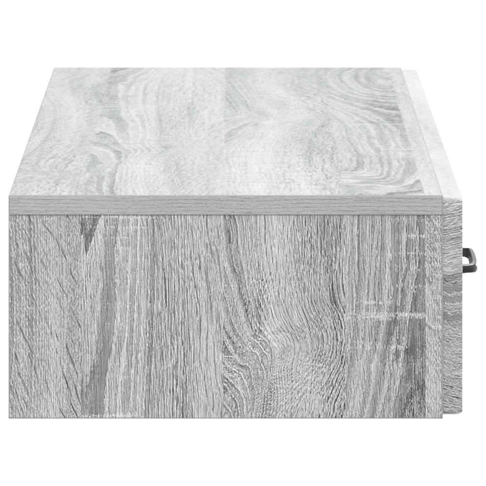 Produktbild för Väggmonterad sidobord Grå sonoma-ek 87,5 x 34,5 x 17 cm