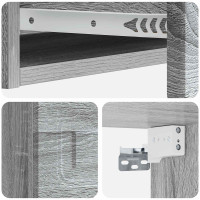 Produktbild för Väggmonterad sidobord Grå sonoma-ek 87,5 x 34,5 x 17 cm