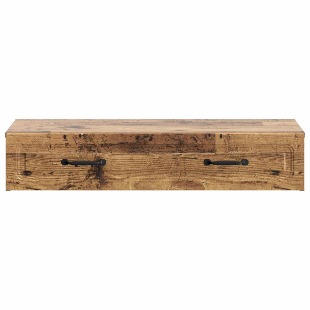 Produktbild för Väggmonterad sidobord Gammalt trä 87,5 x 34,5 x 17 cm