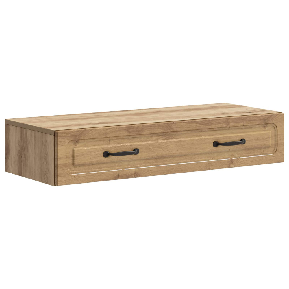 Produktbild för Väggmonterad sidobord Artisan-ek 87,5 x 34,5 x 17 cm