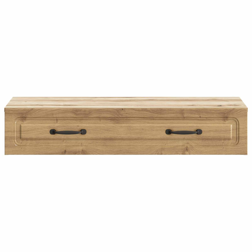 Produktbild för Väggmonterad sidobord Artisan-ek 87,5 x 34,5 x 17 cm