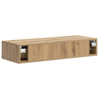Produktbild för Väggmonterad sidobord Artisan-ek 87,5 x 34,5 x 17 cm