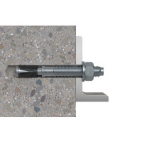 Produktbild för Fischer 564573, Tegel, Betong, Förzinkat stål, M6, 6 mm, 75...