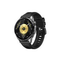 Produktbild för Huawei Watch GT 6 - rostfritt stål - smart klocka med rem - svart