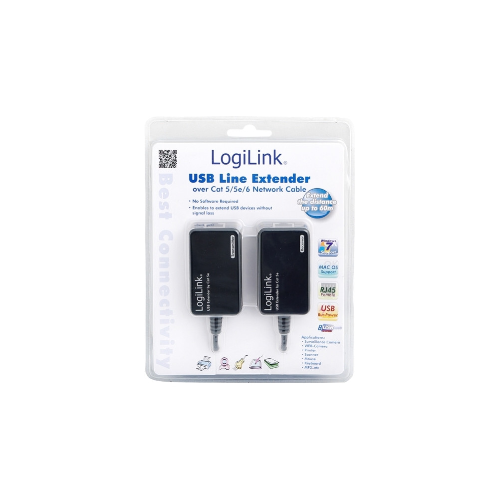 Produktbild för LogiLink USB Line Extender - USB-förlängningskabel - USB