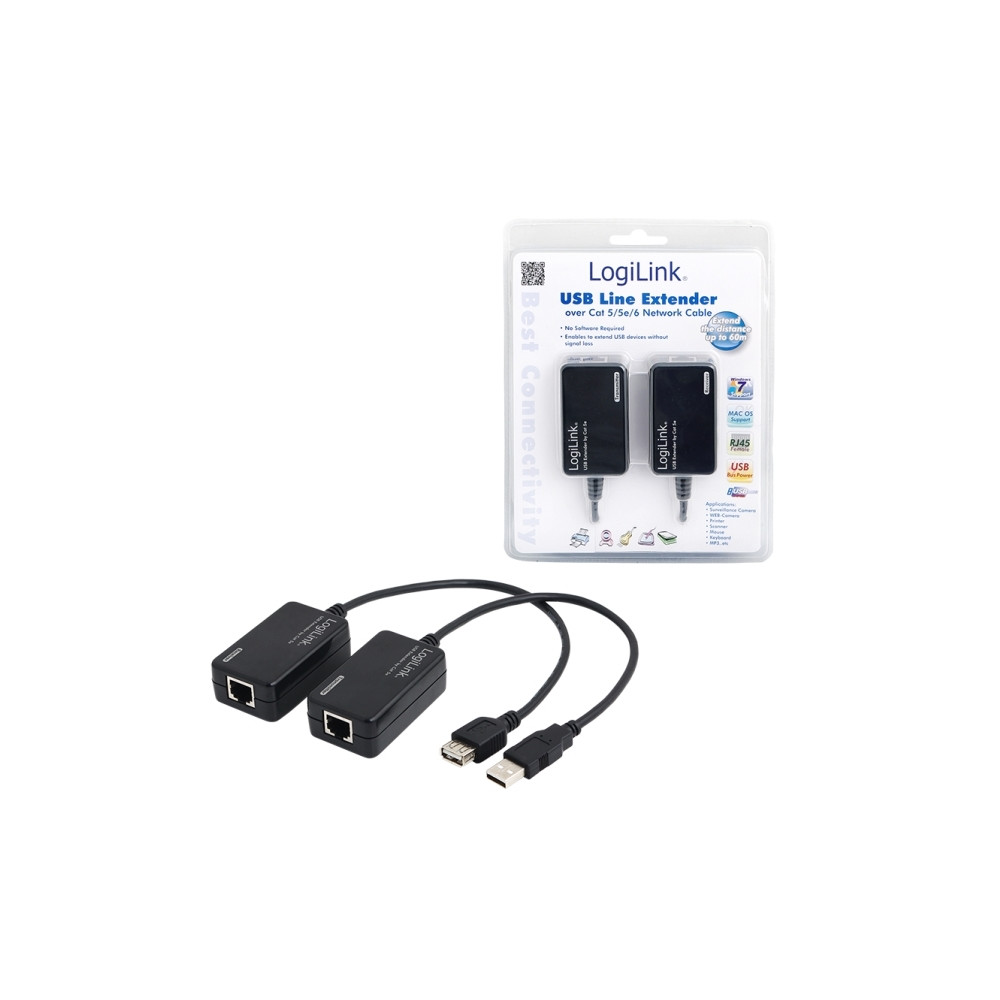 Produktbild för LogiLink USB Line Extender - USB-förlängningskabel - USB