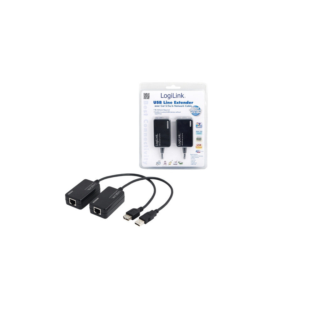 Produktbild för LogiLink USB Line Extender - USB-förlängningskabel - USB