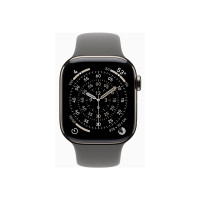Produktbild för Apple Watch Series 11 (GPS + Cellular) - naturlig titan - smart klocka med sportband - klippgrå - 64 GB