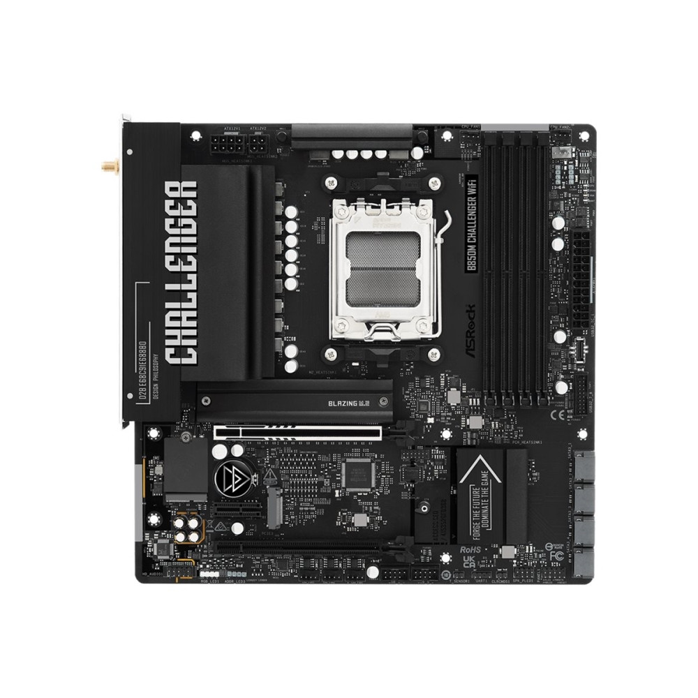 Produktbild för ASRock B850M Challenger WiFi - moderkort - micro ATX - Socket AM5 - AMD B850