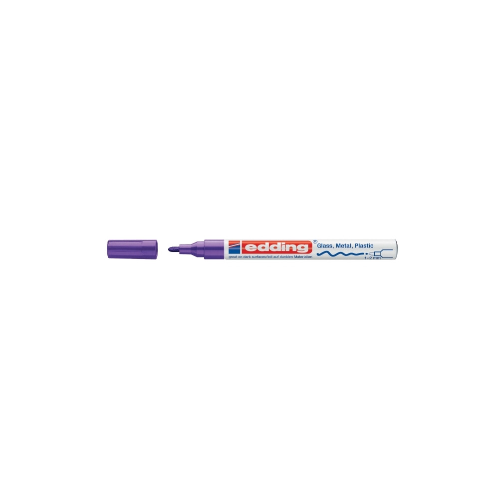 Produktbild för Paintmarker, Edding 751, 1–2 mm, lila, förpackning med 10 st