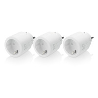 Produktbild för DELTACO SH-P01 - smart kontakt - 802.11b/g/n - vit (paket om 3)