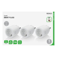 Produktbild för DELTACO SH-P01 - smart kontakt - 802.11b/g/n - vit (paket om 3)