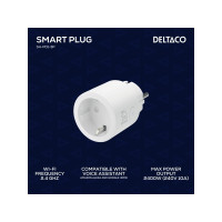 Produktbild för DELTACO SH-P01 - smart kontakt - 802.11b/g/n - vit (paket om 3)