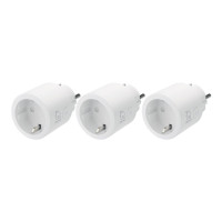Produktbild för DELTACO SH-P01 - smart kontakt - 802.11b/g/n - vit (paket om 3)