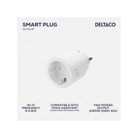 Produktbild för DELTACO SH-P01 - smart kontakt - 802.11b/g/n - vit (paket om 3)
