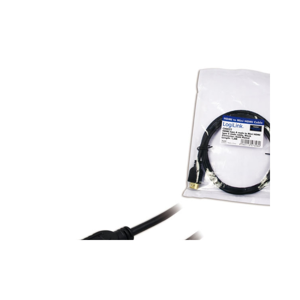 Produktbild för LogiLink High Speed with Ethernet - HDMI-kabel med Ethernet - 1.5 m