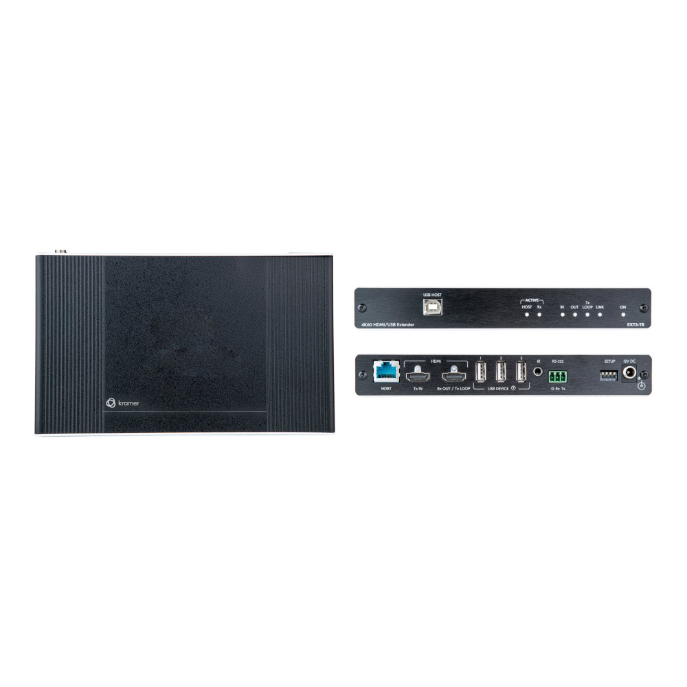 Produktbild för Kramer EXT3-TR - video/ljud/USB/seriell/nätverksutökare - 1GbE, HDMI, HDBaseT 3.0