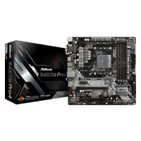 Produktbild för ASRock B450M PRO4 - moderkort - micro ATX - Socket AM4 - AMD B450