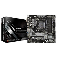 Produktbild för ASRock B450M PRO4 - moderkort - micro ATX - Socket AM4 - AMD B450