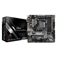 Produktbild för ASRock B450M PRO4 - moderkort - micro ATX - Socket AM4 - AMD B450