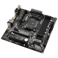 Produktbild för ASRock B450M PRO4 - moderkort - micro ATX - Socket AM4 - AMD B450
