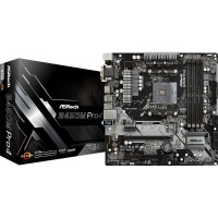 Produktbild för ASRock B450M PRO4 - moderkort - micro ATX - Socket AM4 - AMD B450