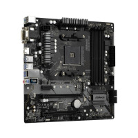 Produktbild för ASRock B450M PRO4 - moderkort - micro ATX - Socket AM4 - AMD B450