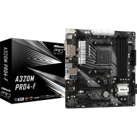 Produktbild för ASRock B450M PRO4 - moderkort - micro ATX - Socket AM4 - AMD B450