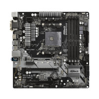 Produktbild för ASRock B450M PRO4 - moderkort - micro ATX - Socket AM4 - AMD B450