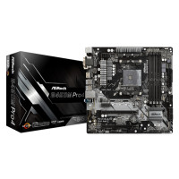 Produktbild för ASRock B450M PRO4 - moderkort - micro ATX - Socket AM4 - AMD B450