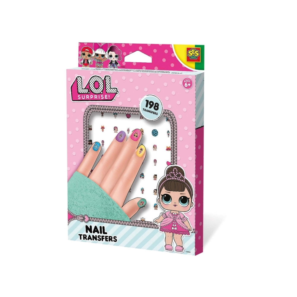 Produktbild för SES Creative L.O.L. 14193, Nageltatueringsset för barn, 6 År...
