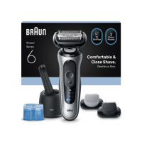 Produktbild för Braun Series 6 62-S7650cc, Folierakapparat, Silver, Knappar,...