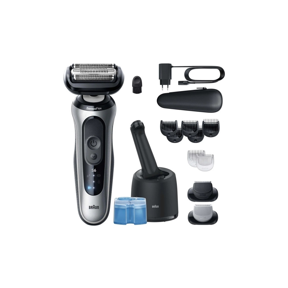 Produktbild för Braun Series 6 62-S7650cc, Folierakapparat, Silver, Knappar,...